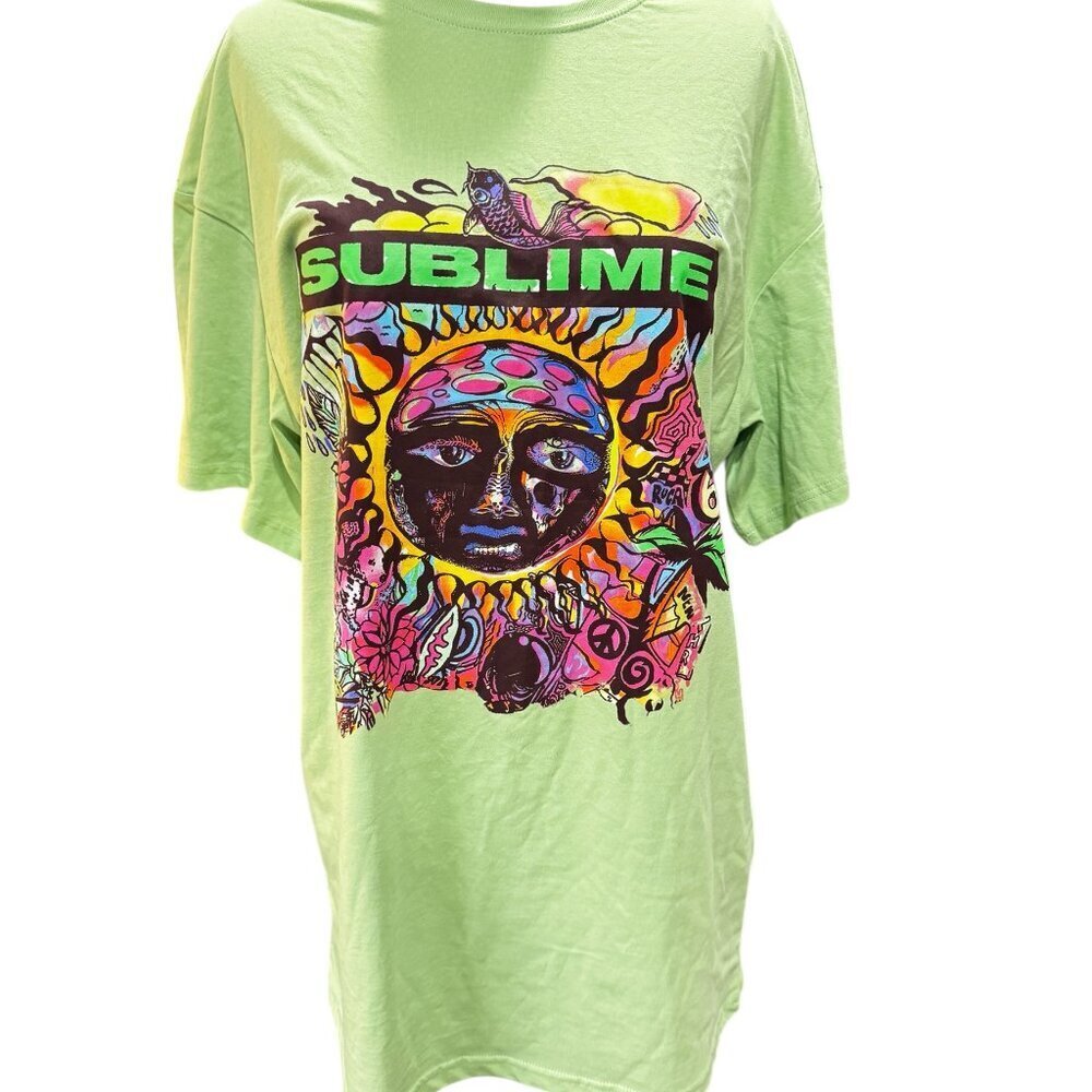 Sublime Lime Green Oversized Band Tee – NWOT (Small/Medium Fit)